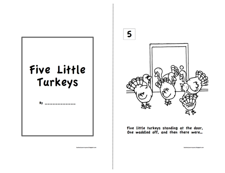 5 Little Turkeys Printable