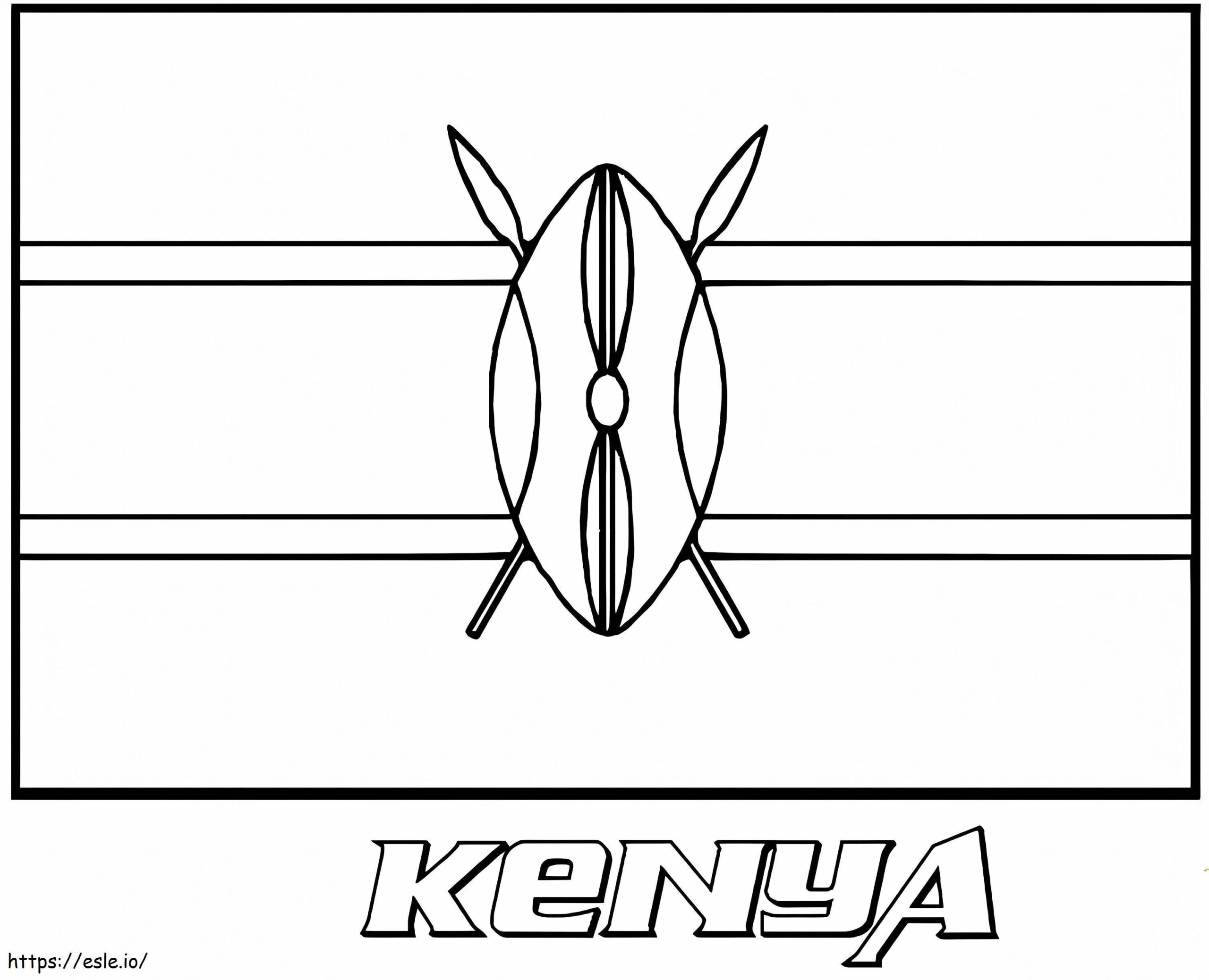 Flagge Kenias Ausmalbilder intended for Printable Flag of Kenya