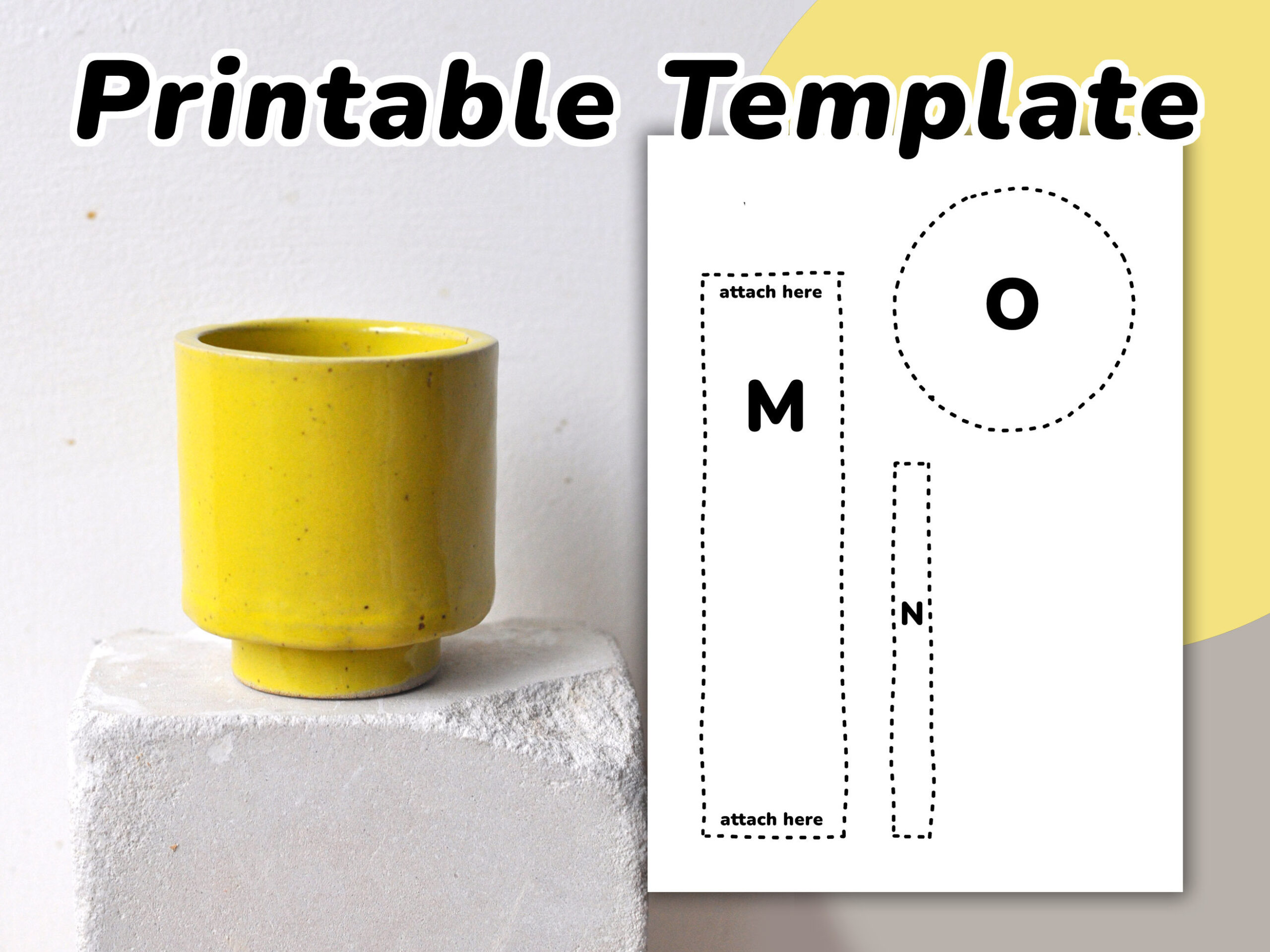 Footed Cup Template // Slab Pottery Template // Pottery Tools intended for Slab Pottery Templates Printable