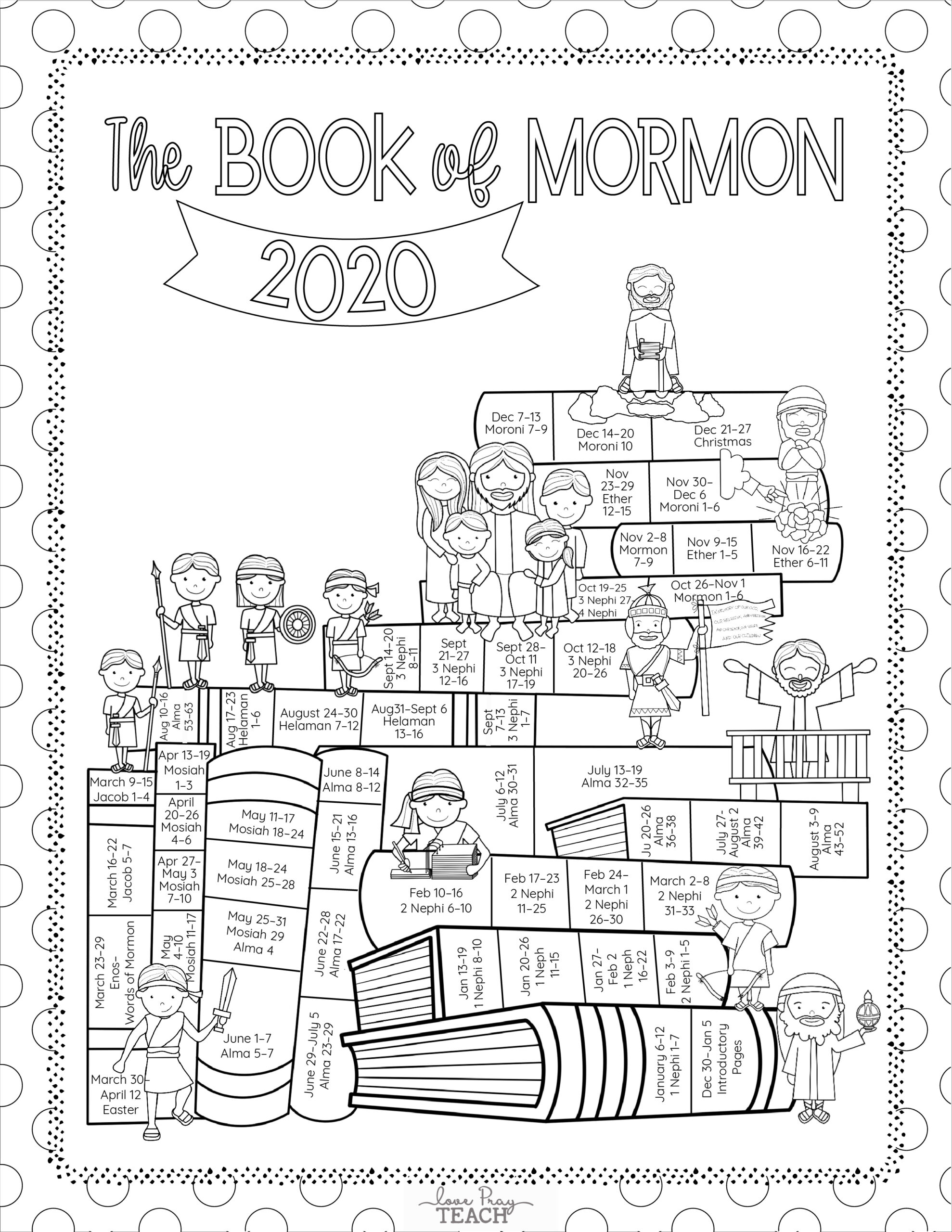 Free! 2020 Come, Follow Me Book Of Mormon Reading Chart! with Book of Mormon Reading Chart Free Printable