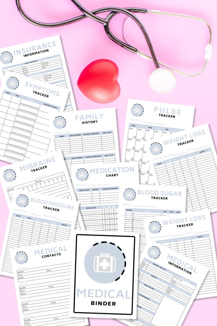 Downloadable Free Printable Medical Binder Forms