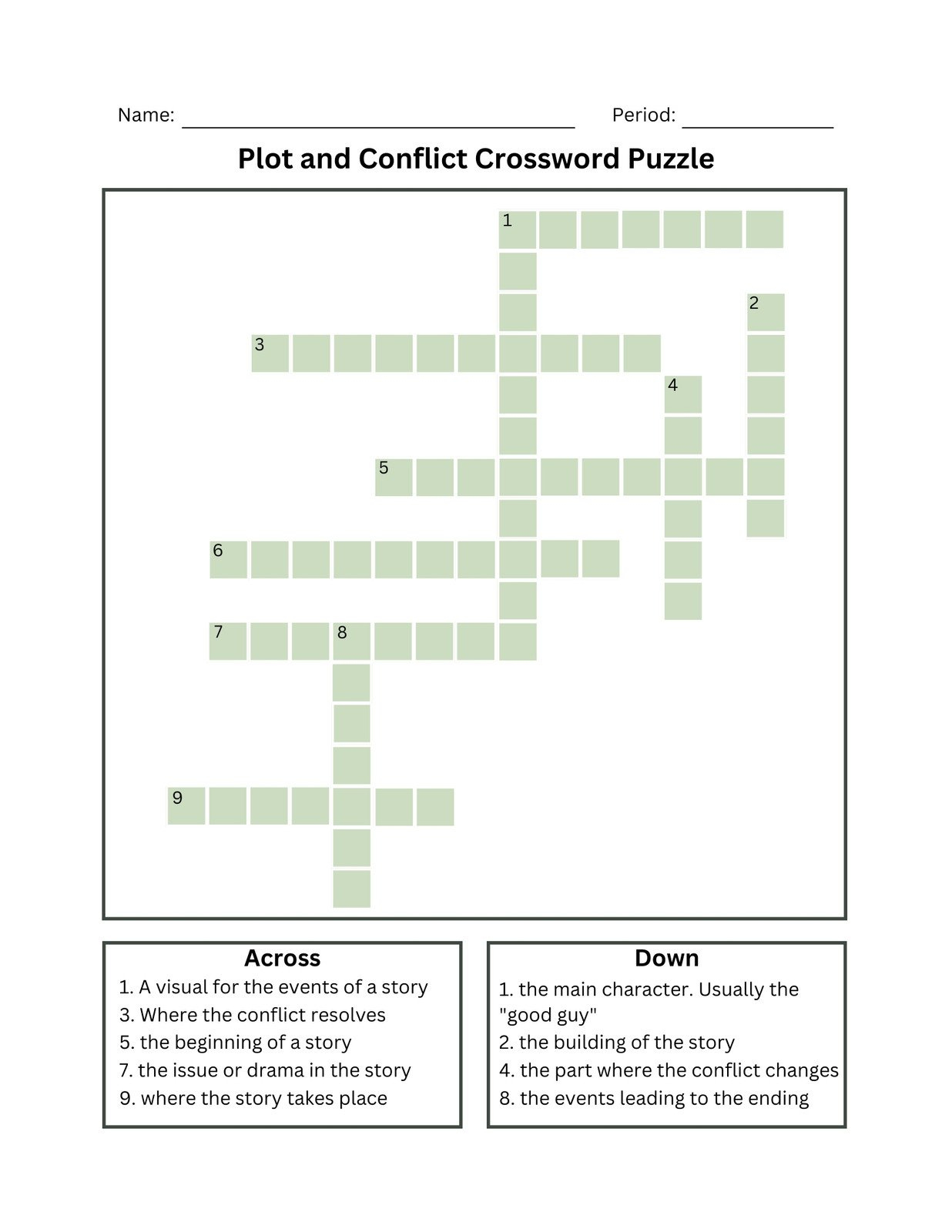 Free And Customizable Crossword Puzzle Templates - Worksheets Library within Free Make a Crossword Puzzle Printable