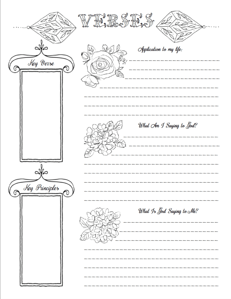 Free Bible Journaling Printables (Including One You Can Color!) inside Printable Free Bible Journaling Templates