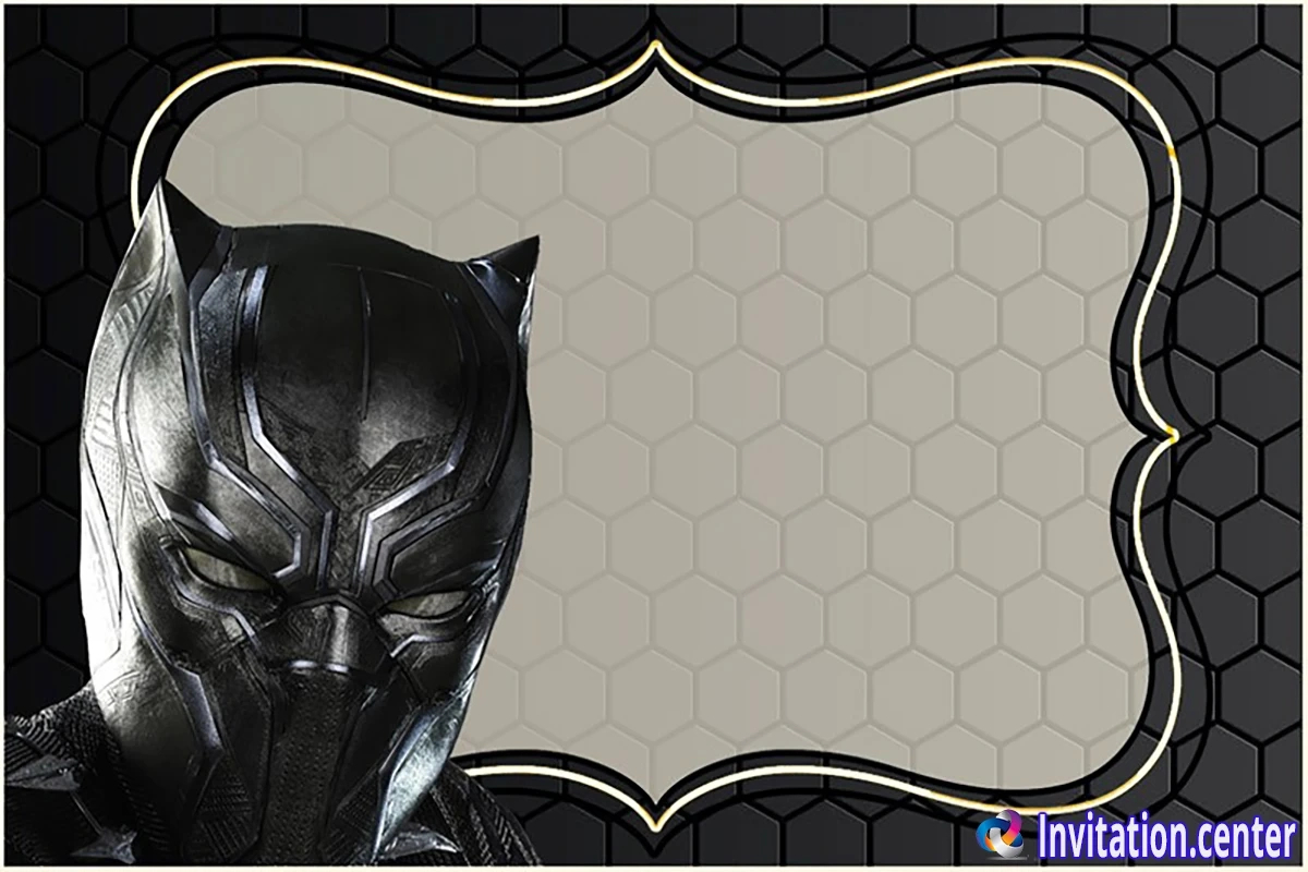 Free Black Panther Invitation Templates For Your Next Event intended for Free Printable Black Panther Invitations