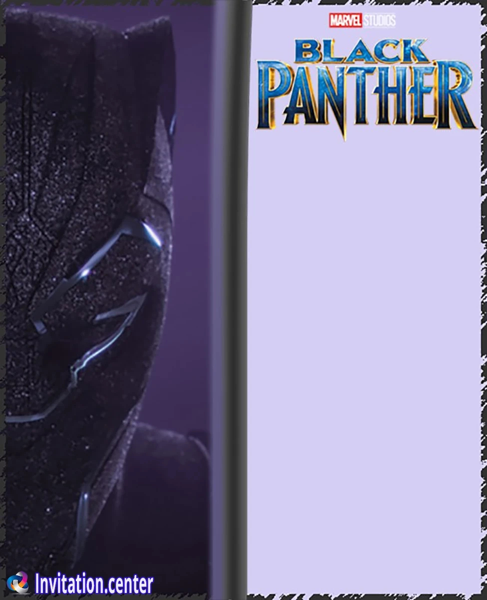 Free Black Panther Invitation Templates For Your Next Event pertaining to Free Printable Black Panther Invitations