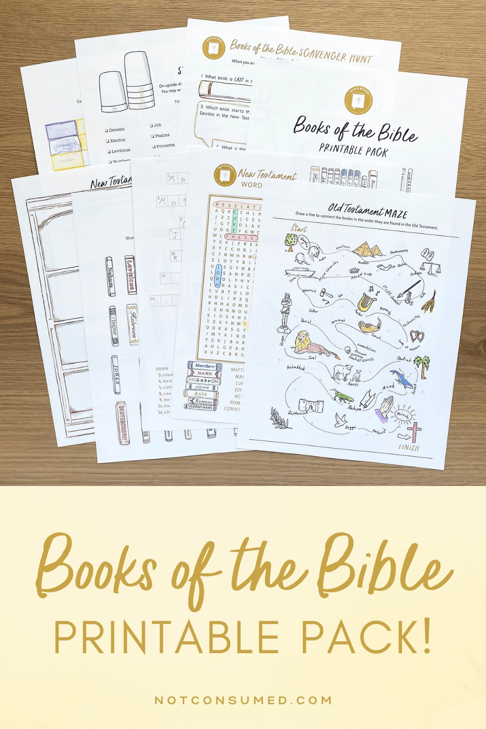 Free Books Of The Bible Printable: 7 Ways To Make Memorizing Fun! for Free Books of the Bible Printables