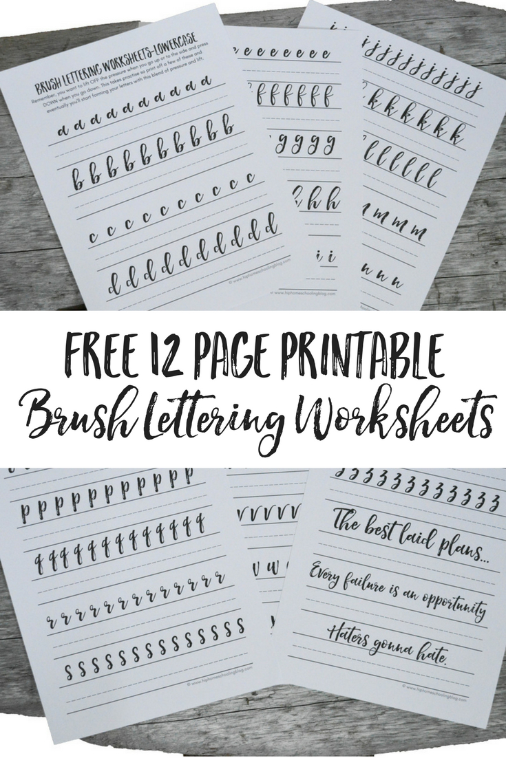 Free Brush Lettering Worksheets with regard to Free Printable Hand Lettering Practice Sheets