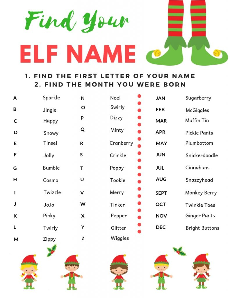 Free Christmas Elf Printables | Making Life Blissful within Elf Name Printable Free