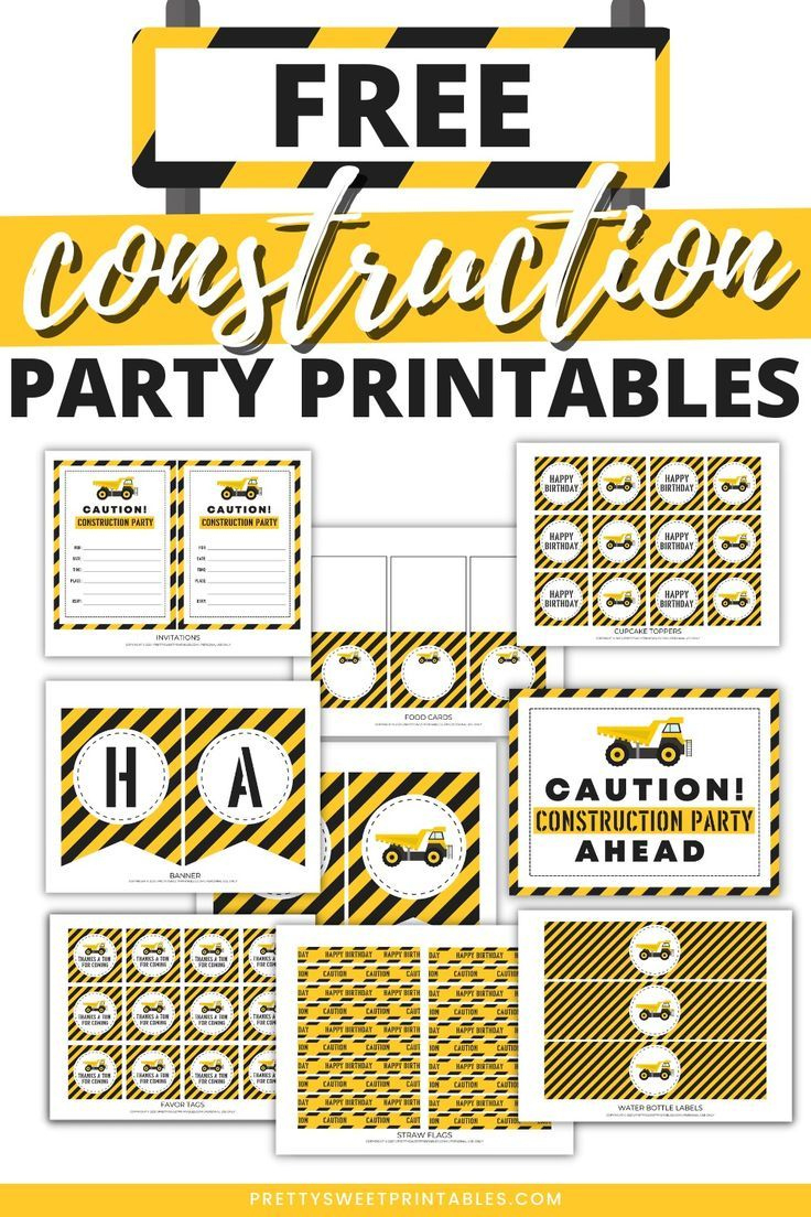 Free Construction Party Printables Templates for Construction Party Printables Free