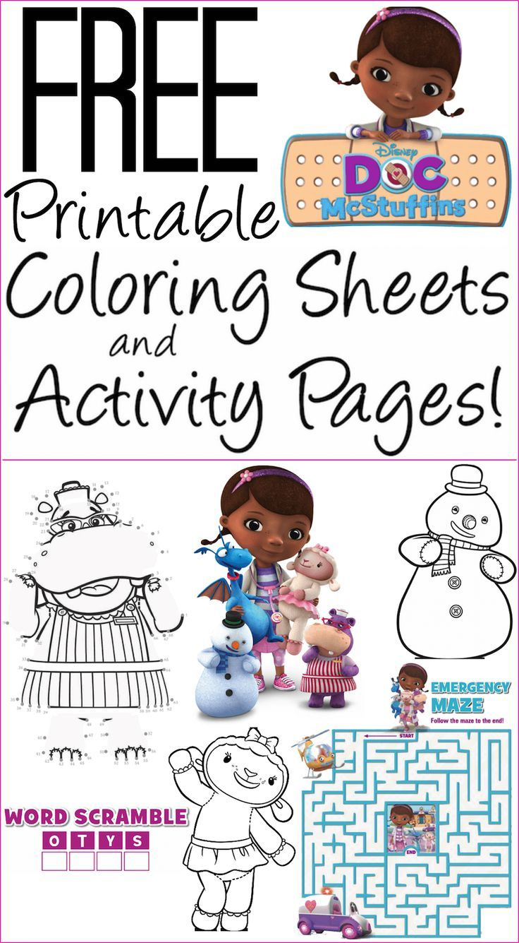 Free Doc Mcstuffins Coloring Pages, Activity Sheets: Print Them Now! inside Doc Mcstuffins Printables Free