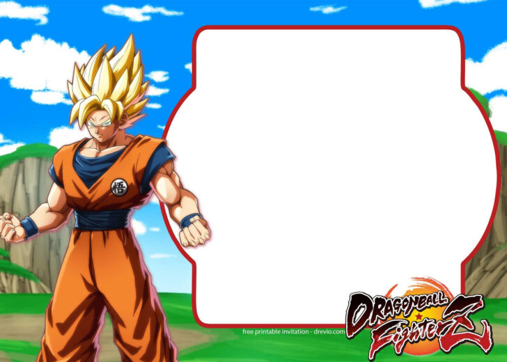 Free Printable Dragon Ball Z Invitation Template