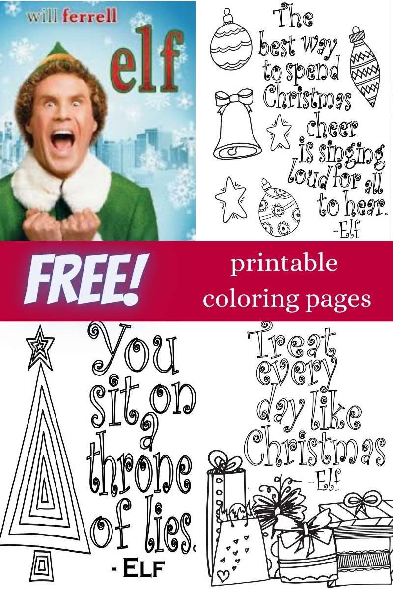 Free Elf Coloring Pages — Stevie Doodles with regard to Free Buddy the Elf Printables