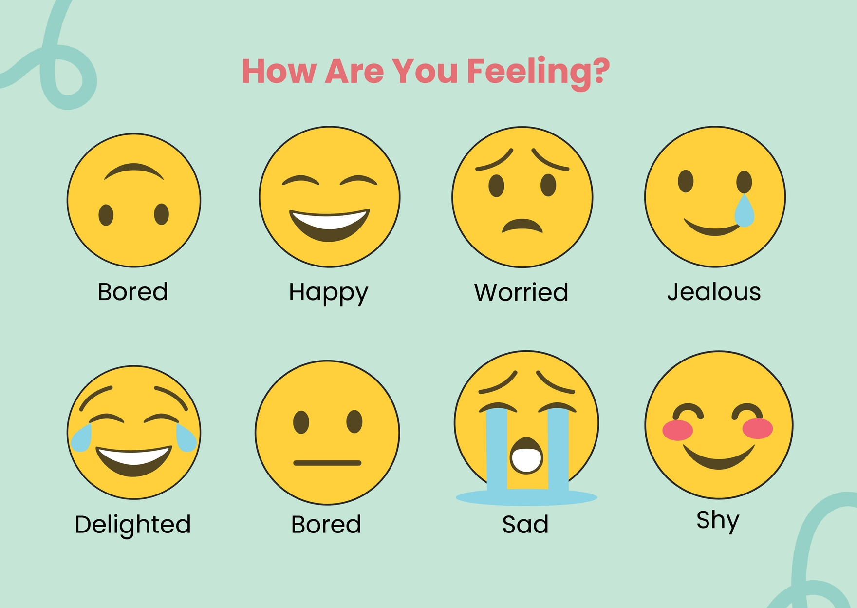 Free Feelings Chart Templates, Editable And Printable for Feelings Chart Printable Free