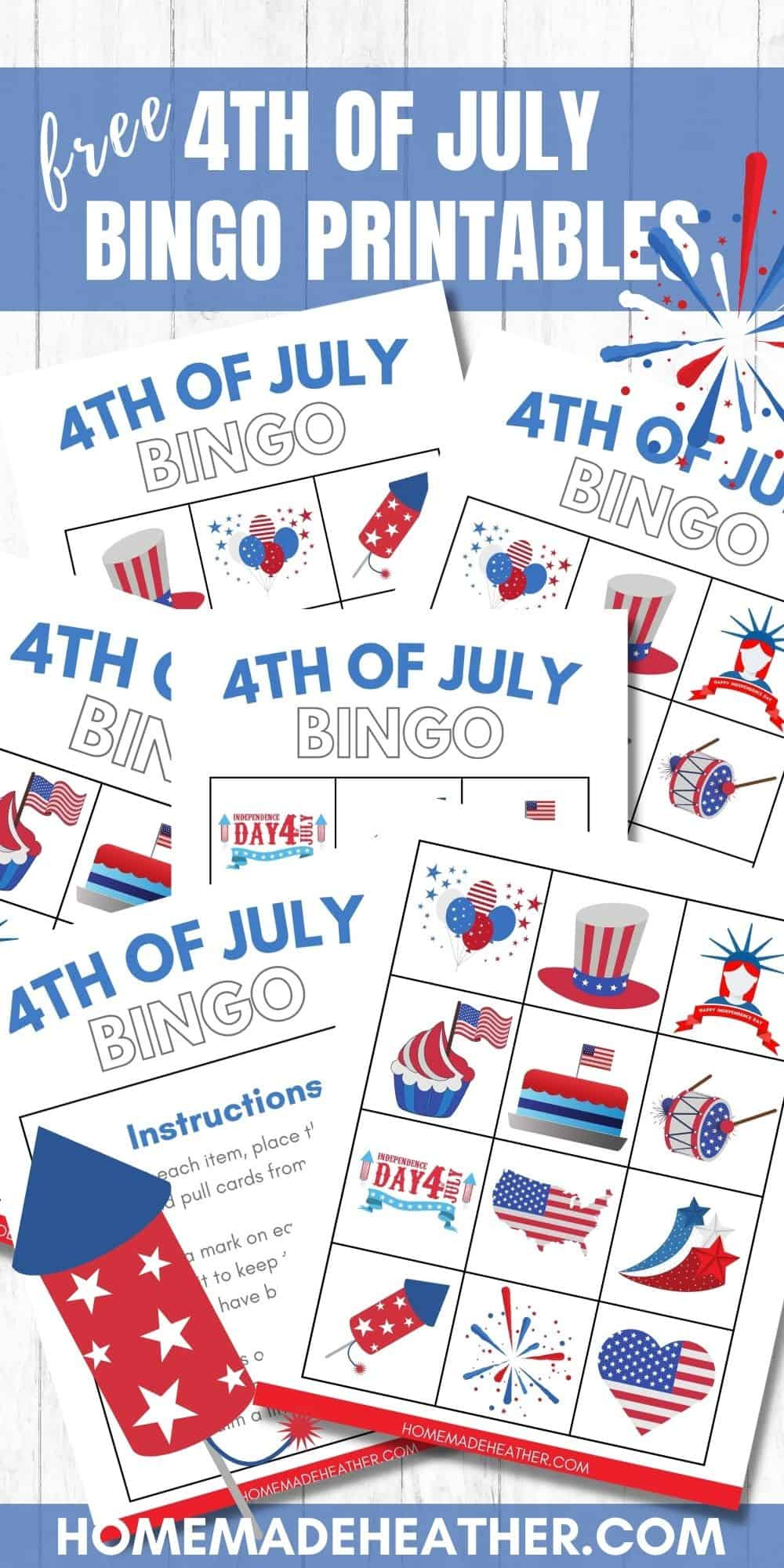 Free Fourth Of July Bingo Printables » Homemade Heather pertaining to Free Printable 4Th Of July Bingo Cards Printable
