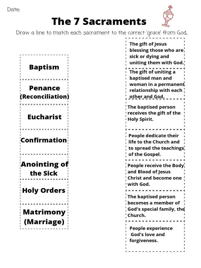 Free Free Sacrament Worksheet, Download Free Free Sacrament pertaining to Free Printable 7 Sacraments Worksheet