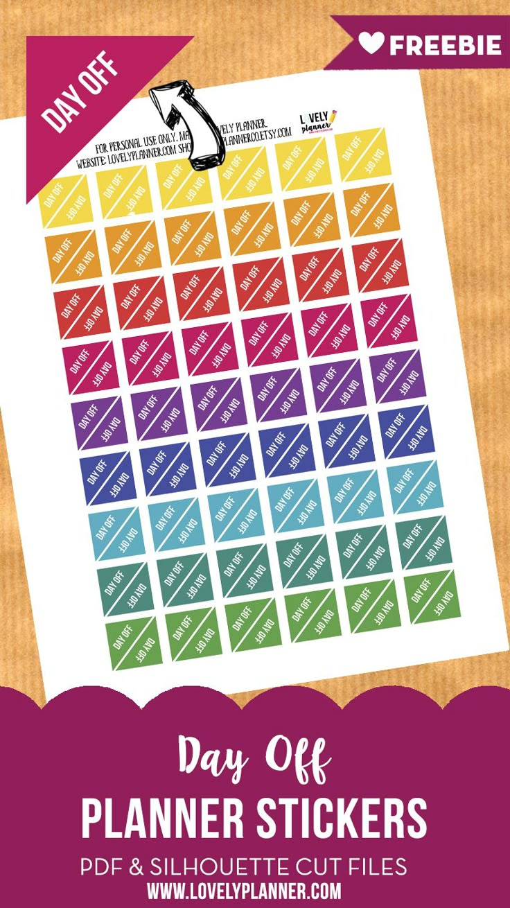 Free Functional Planner Stickers : Day Off Stickers inside Free Printable Functional Planner Stickers
