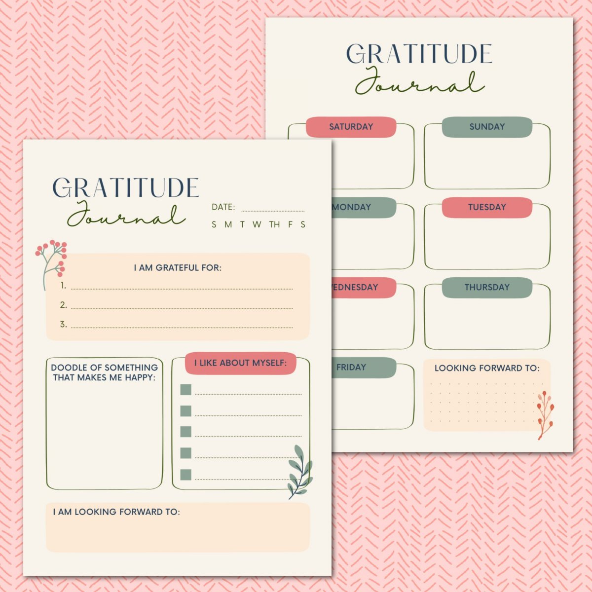 Free Gratitude Journal Printable + 13 Thanksgiving Printables for Gratitude Journal Free Printables