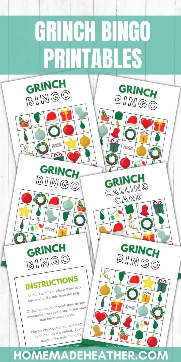 Free Grinch Bingo Printables (Perfect For Christmas!) throughout Grinch Bingo Free Printable