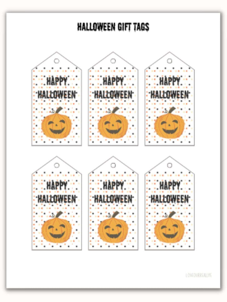 Free Printable Printable Halloween Tags
