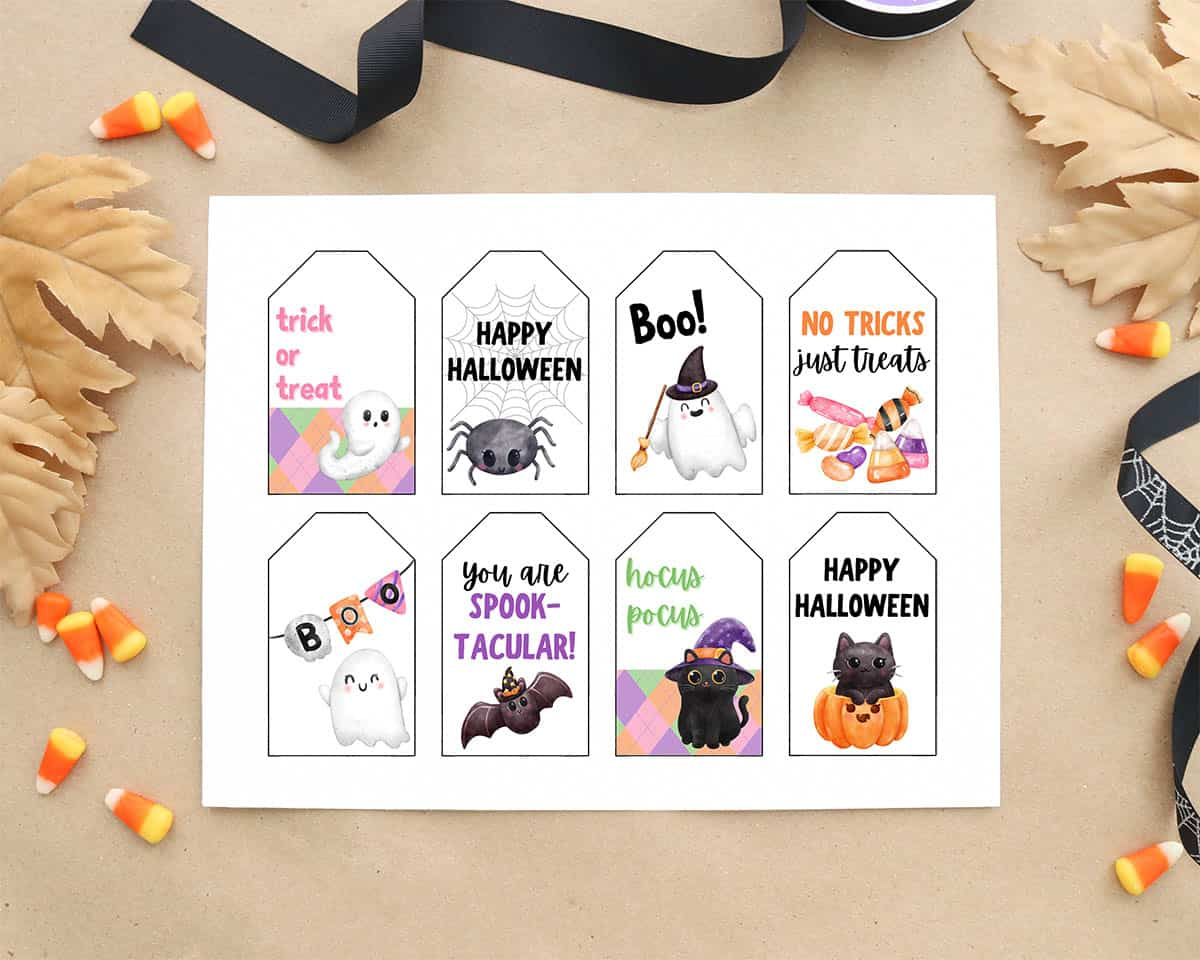 Free Happy Halloween Printable Tags - Instant Download - Aubree pertaining to Halloween Teacher Gift Tags Free Printable