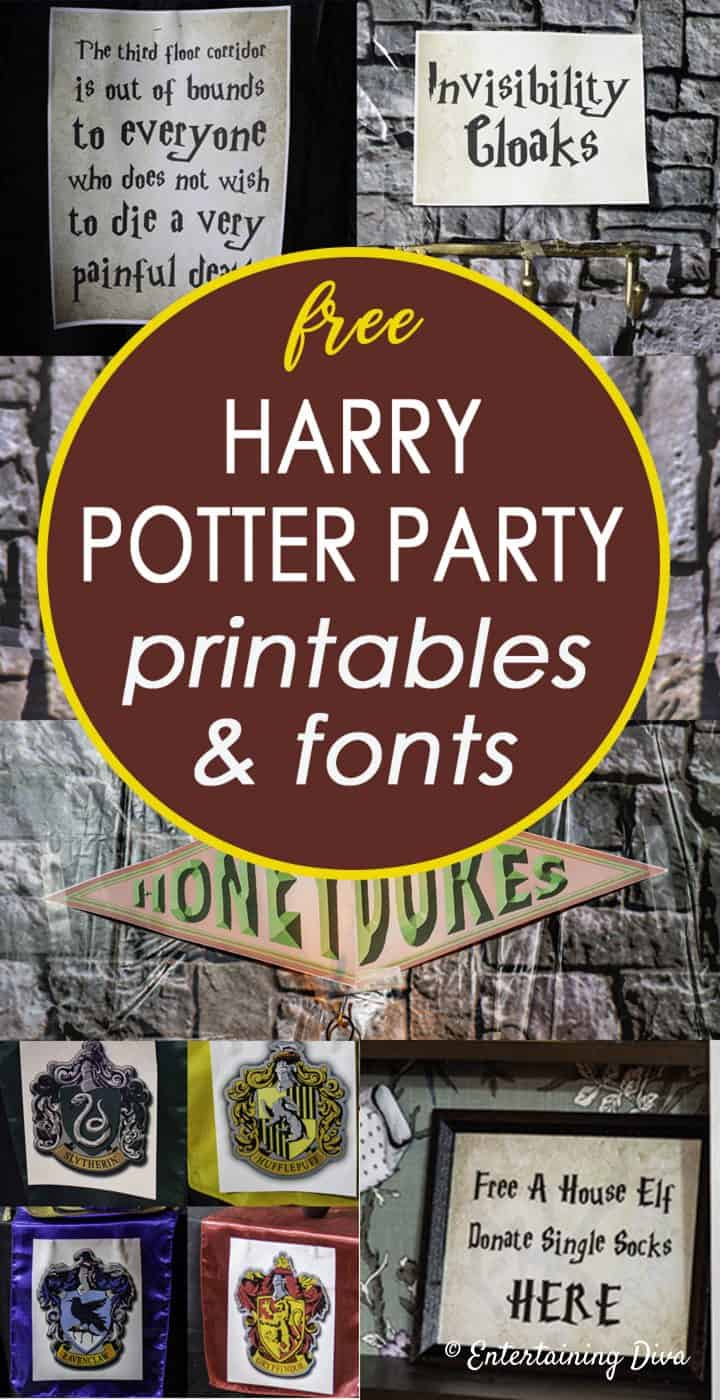 Harry Potter Signs Printable Free