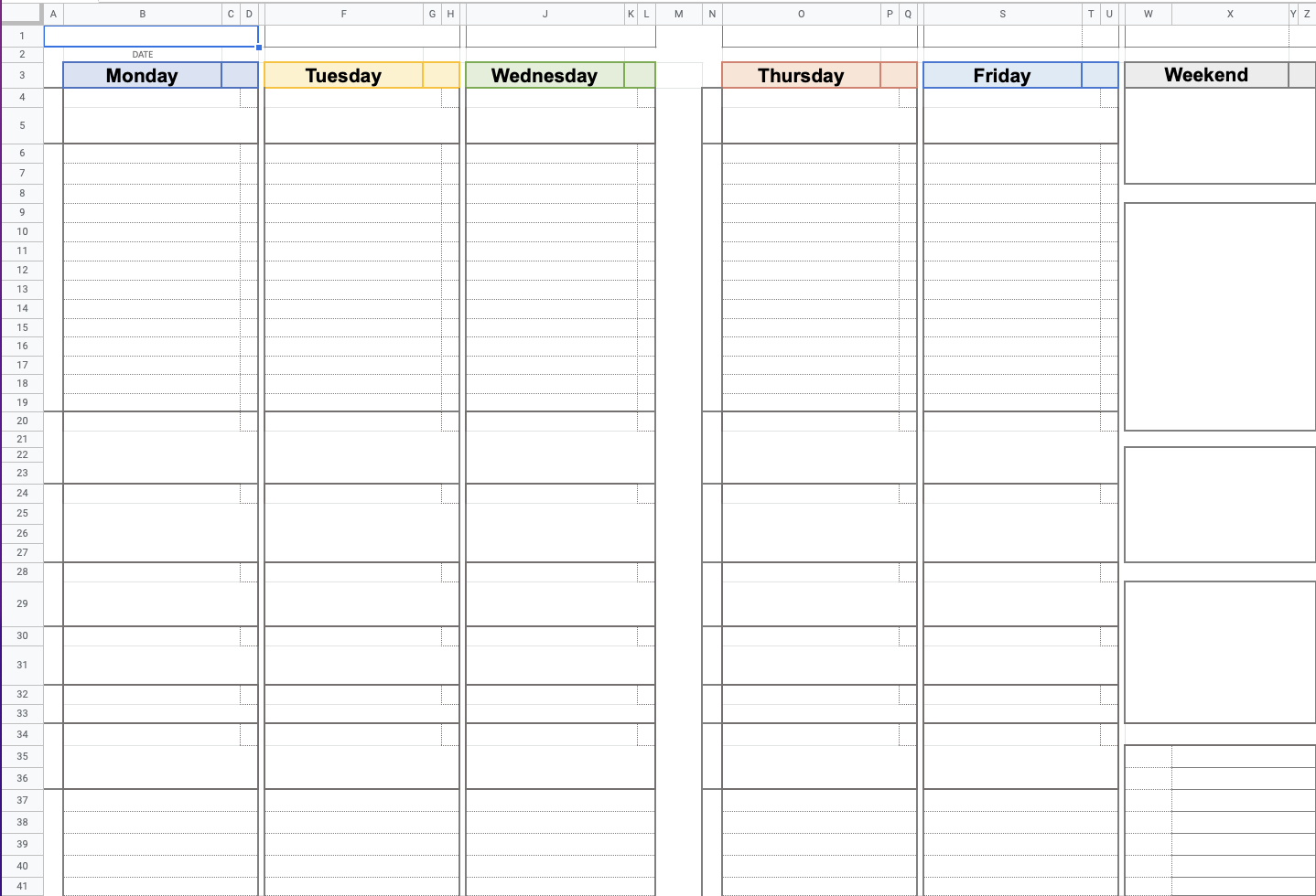 Free Homeschool Lesson Plan Template In Google Sheets. Printable throughout Homeschool Planner Printable Free