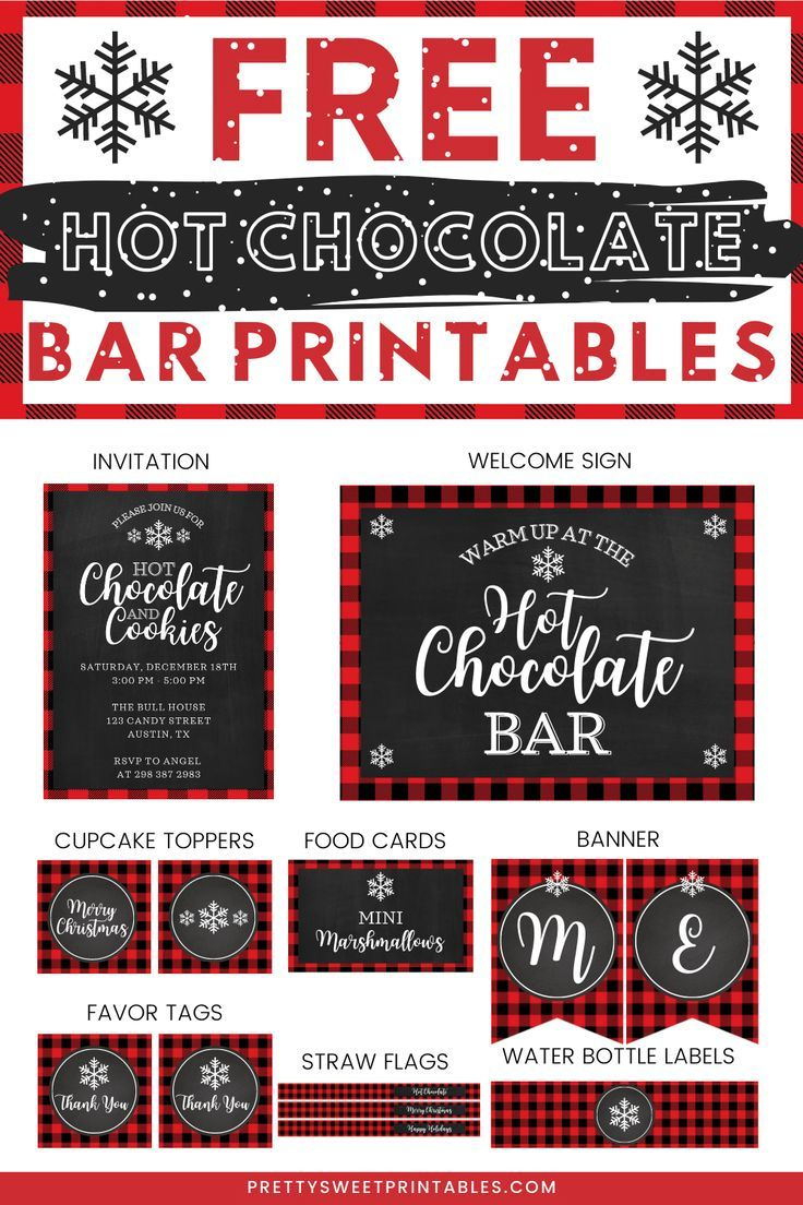 Free Hot Chocolate Bar Printables within Free Hot Cocoa Printable