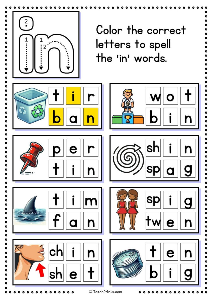 Free Word Family Printables