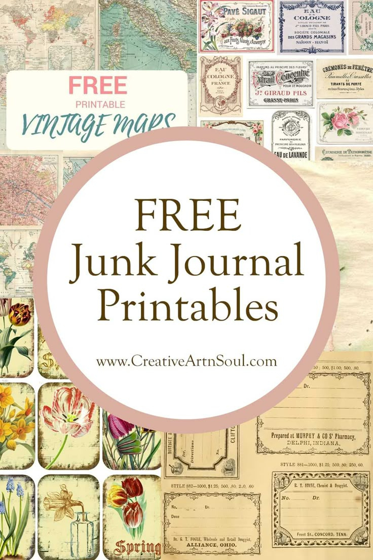 Free Junk Journal Printables inside Junk Journal Free Printables