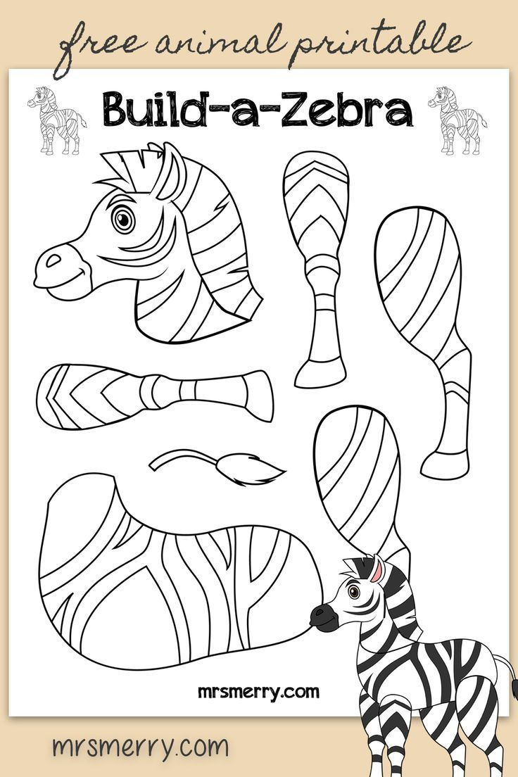 Free Kids Printable - Build A Zebra - Zoo Animal Crafts For Kids throughout Free Printable Zoo Activities For Preschoolers