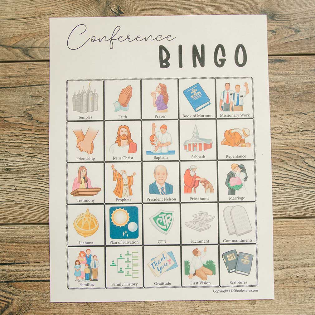 Free Lds General Conference Bingo Printable Activity For Kids in General Conference Bingo Free Printable 2025
