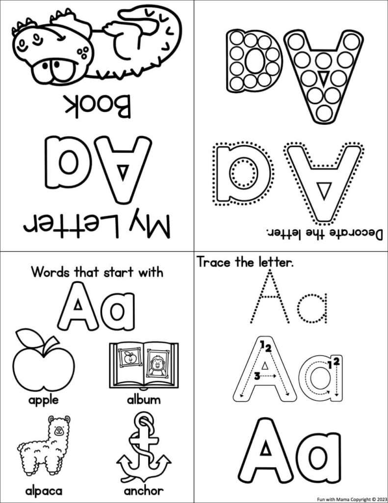 Free Letter A Worksheets For Preschool + Kindergarten - Fun With Mama with regard to Letter a Book Printable