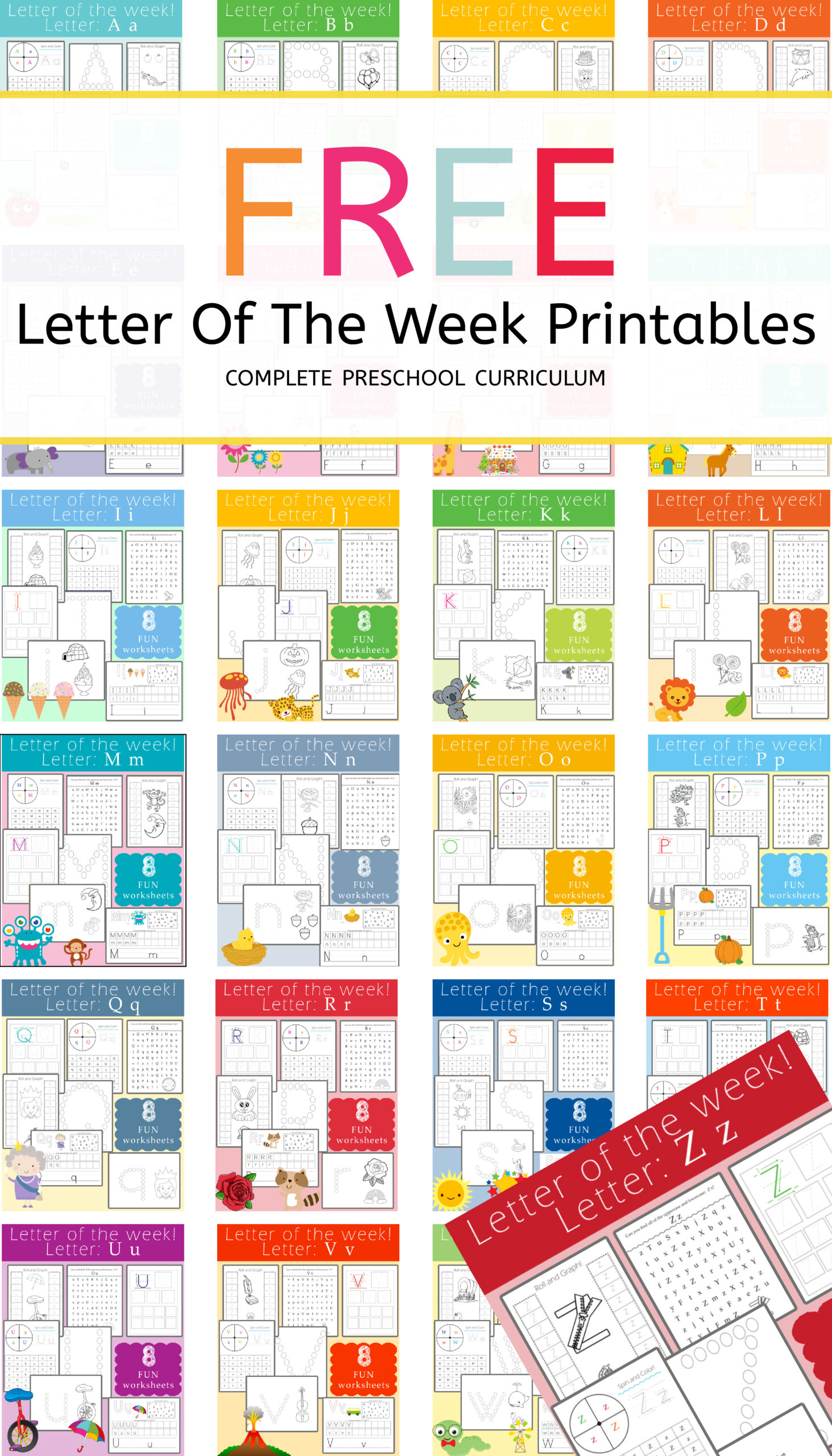 Free Letter Of The Week Printables: Letter Z - Preschool Curriculum inside Letter of the Week Printable