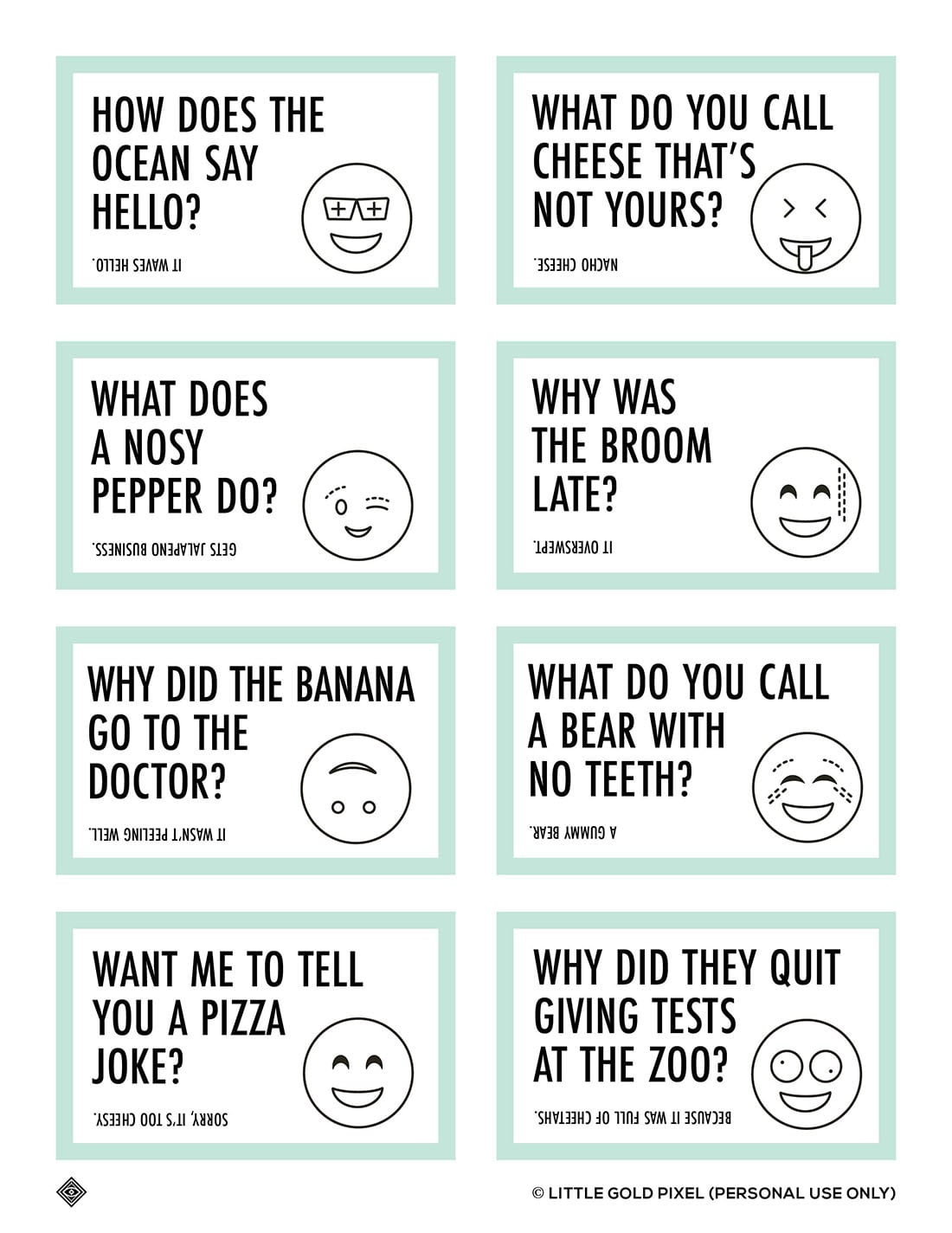 Free Lunch Box Jokes For Kids • Free Printables • Little Gold Pixel with regard to Lunch Box Jokes Free Printable