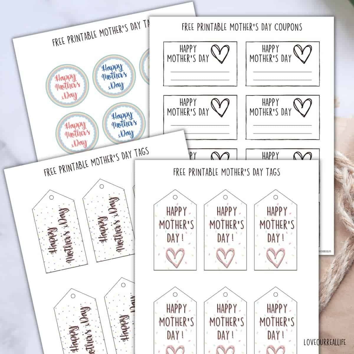 Free Mother&amp;#039;S Day Gift Tag Printable- Gifts Or Cupcake Toppers regarding Free Printable Gift Tags For Mother&amp;#039;S Day