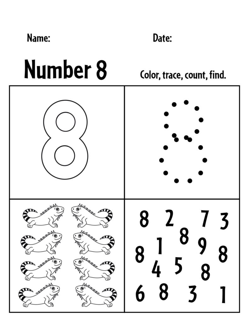 Free Number 8 Worksheets For Preschool ⋆ The Hollydog Blog pertaining to Number Eight Worksheet Printable
