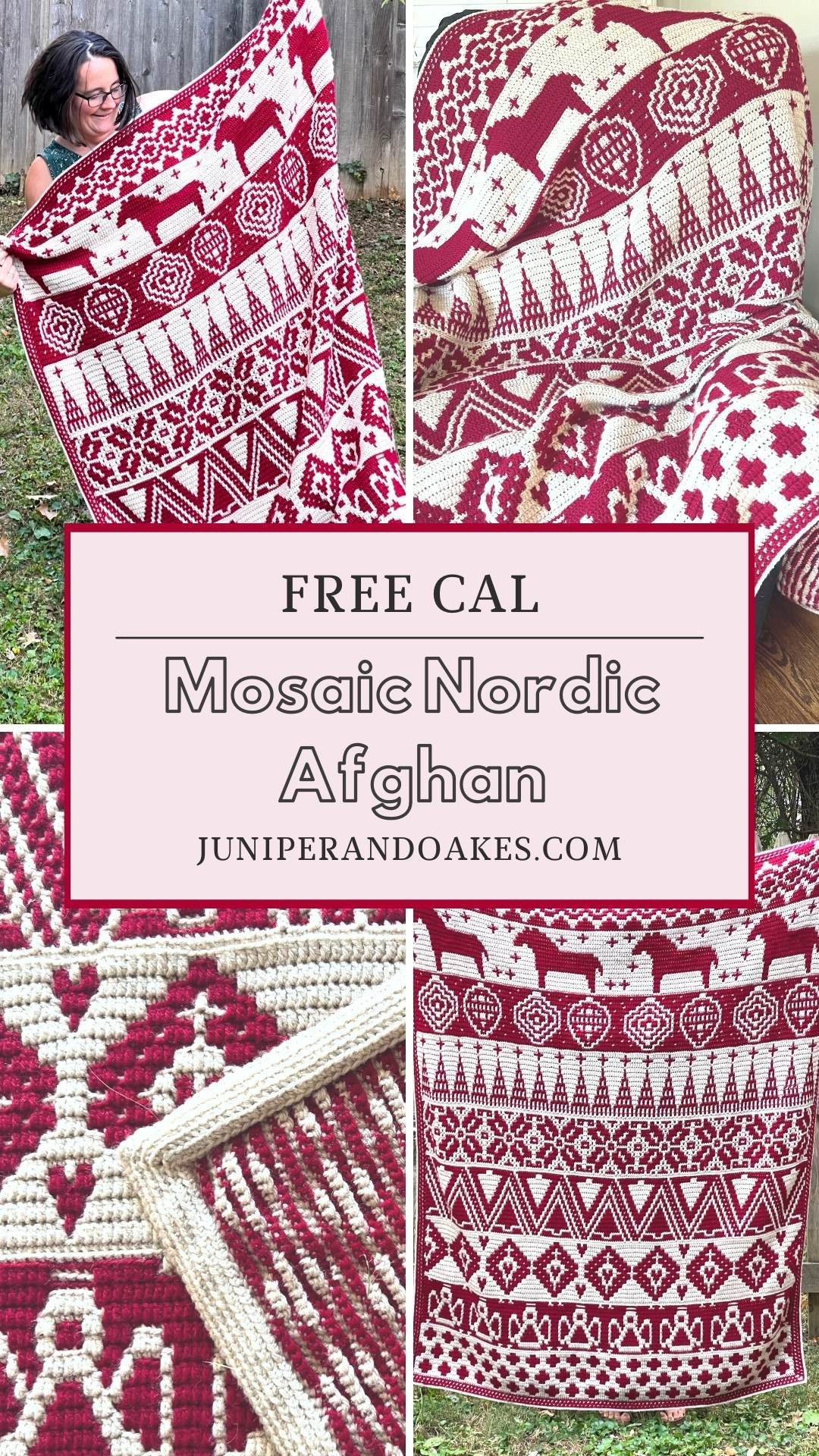Free Overlay Mosaic Crochet Chart - Hygge Cross - Mosaic Nordic regarding Free Printable Mosaic Crochet Patterns