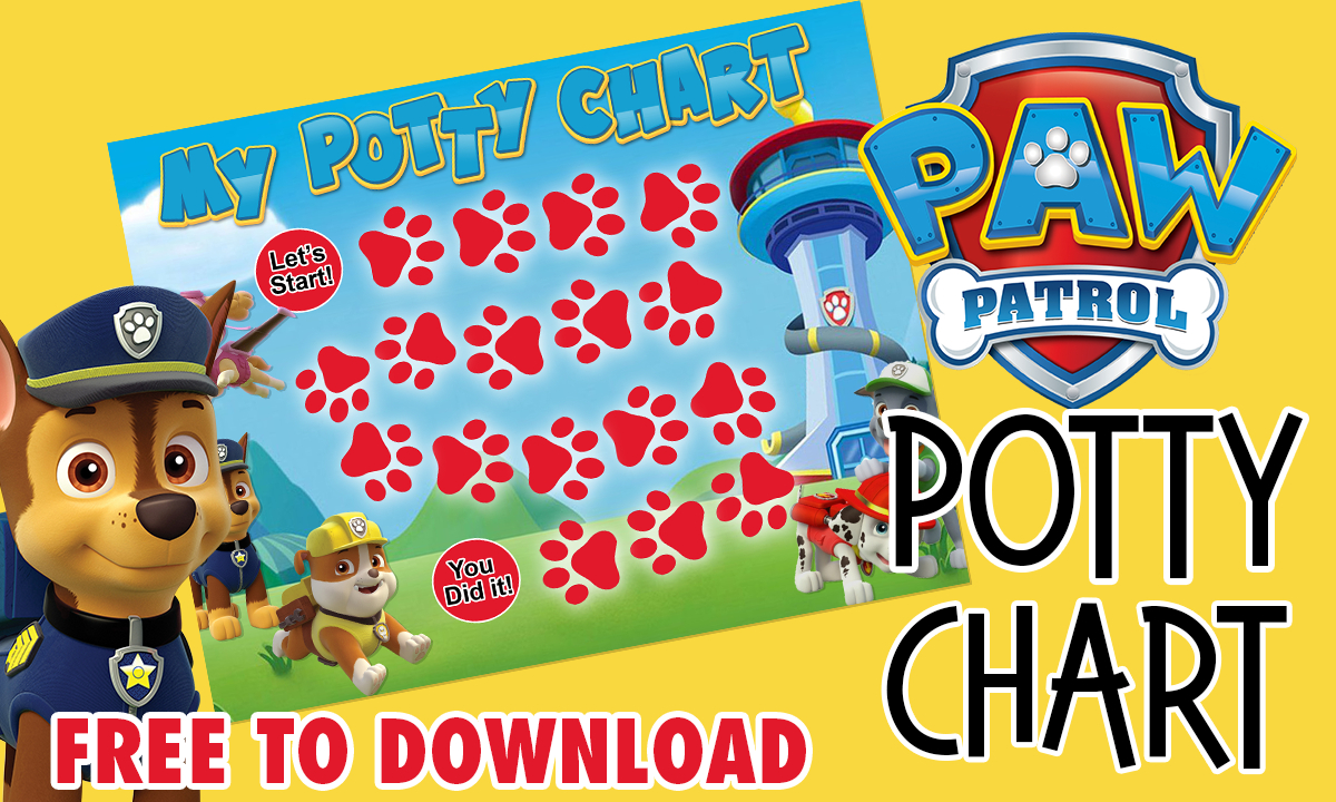 Free Paw Patrol Potty Chart: Training Made Fun! within Free Printable Paw Patrol Reward Chart