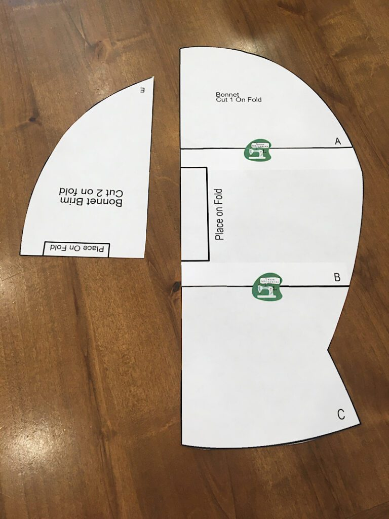 Free Pioneer Bonnet Sewing Pattern with Printable Pioneer Bonnet Pattern Free