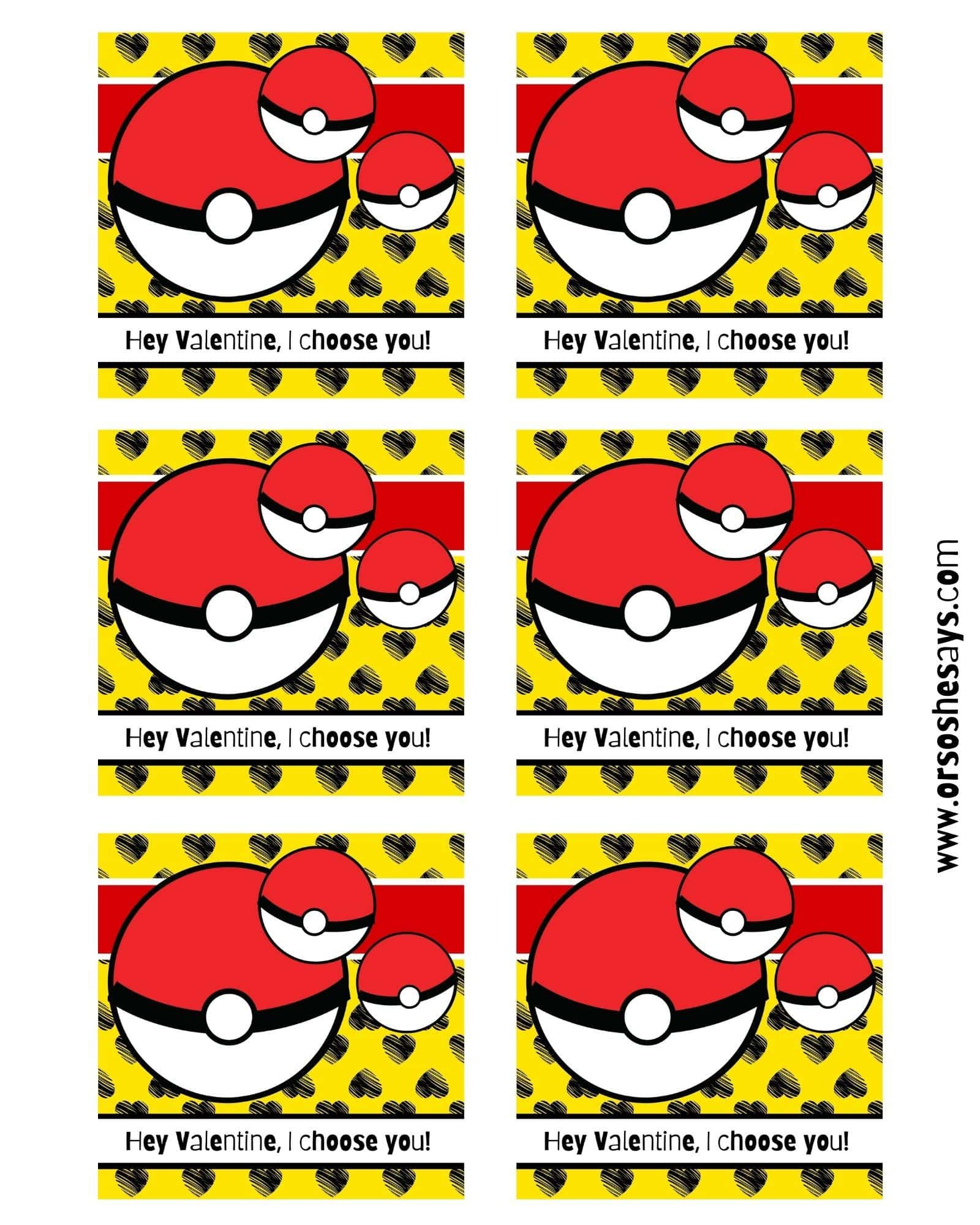 Free Pokemon Valentine Printable For Kids ~ Plus Treat Ideas! - Or with Free Pokemon Valentine Printables