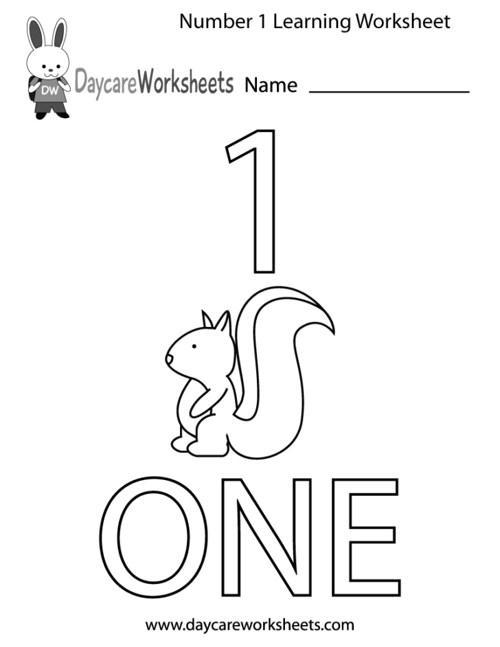 Number One Worksheet Printable