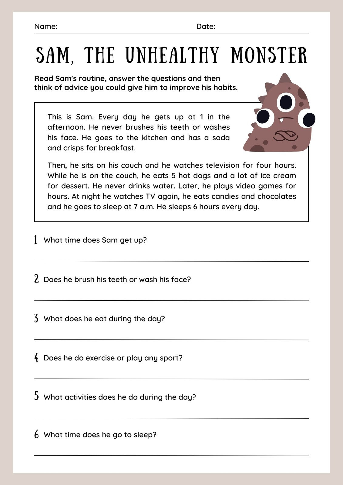 Free Printable 3Rd Grade Reading Worksheet Templates | Canva inside Printable Worksheets Free 3Rd Grade