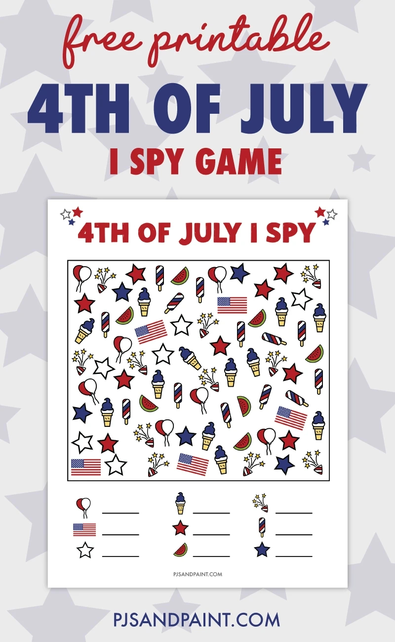 Free Printable 4Th Of July I Spy - Pjs And Paint regarding Fourth of July Games Printable