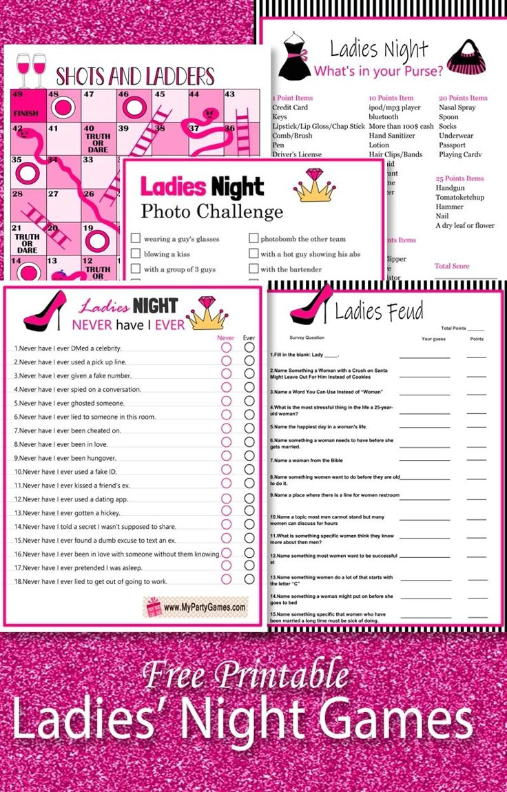 Free Printable 5-Second Ladies&amp;#039; Night Game - My Party Games with regard to Ladies Night Printable Games