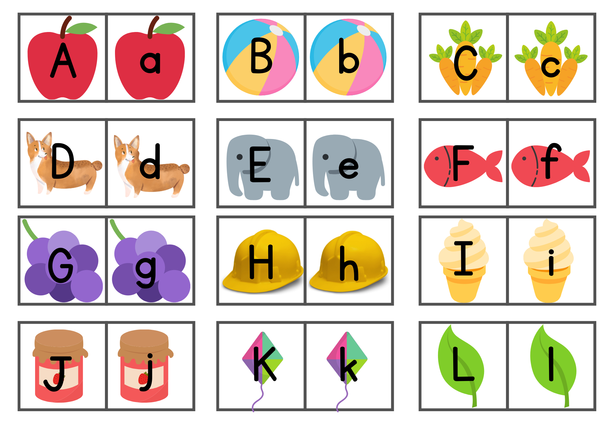 Free Printable Abc Memory Matching Game - Lovinghomeschool regarding Free Printable Memory Game
