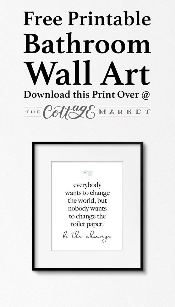 Free Printable Bathroom Wall Art | Bathroom Art, Toilet Paper Art for Free Printable Printable Bathroom Wall Art
