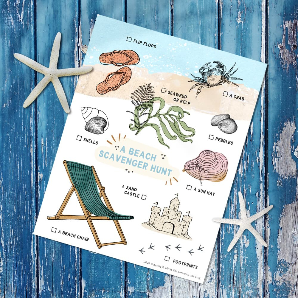 Free Printable Beach Scavenger Hunts For Kids Of All Ages regarding Free Printable Beach Scavenger Hunt