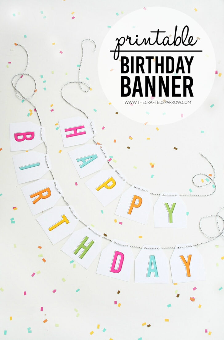 Happy Birthday Banner Free Printable