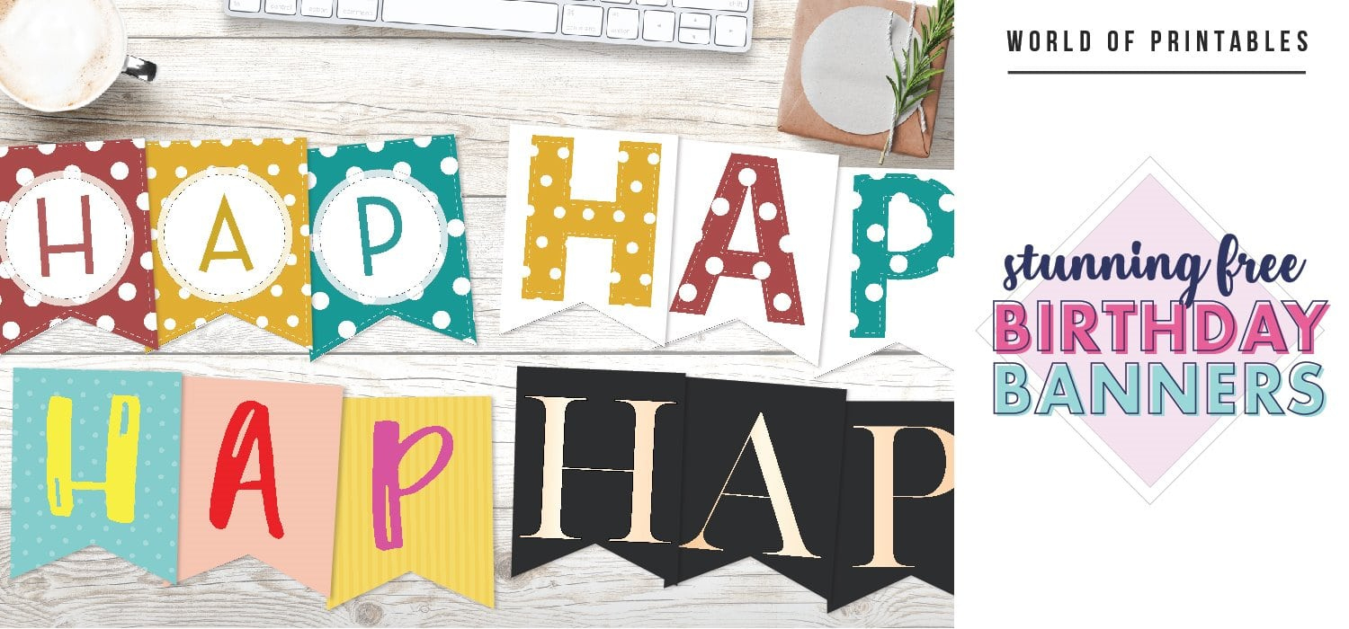 Free Printable Birthday Banner Ideas For All Ages - World Of for Happy Birthday Banner Free Printable