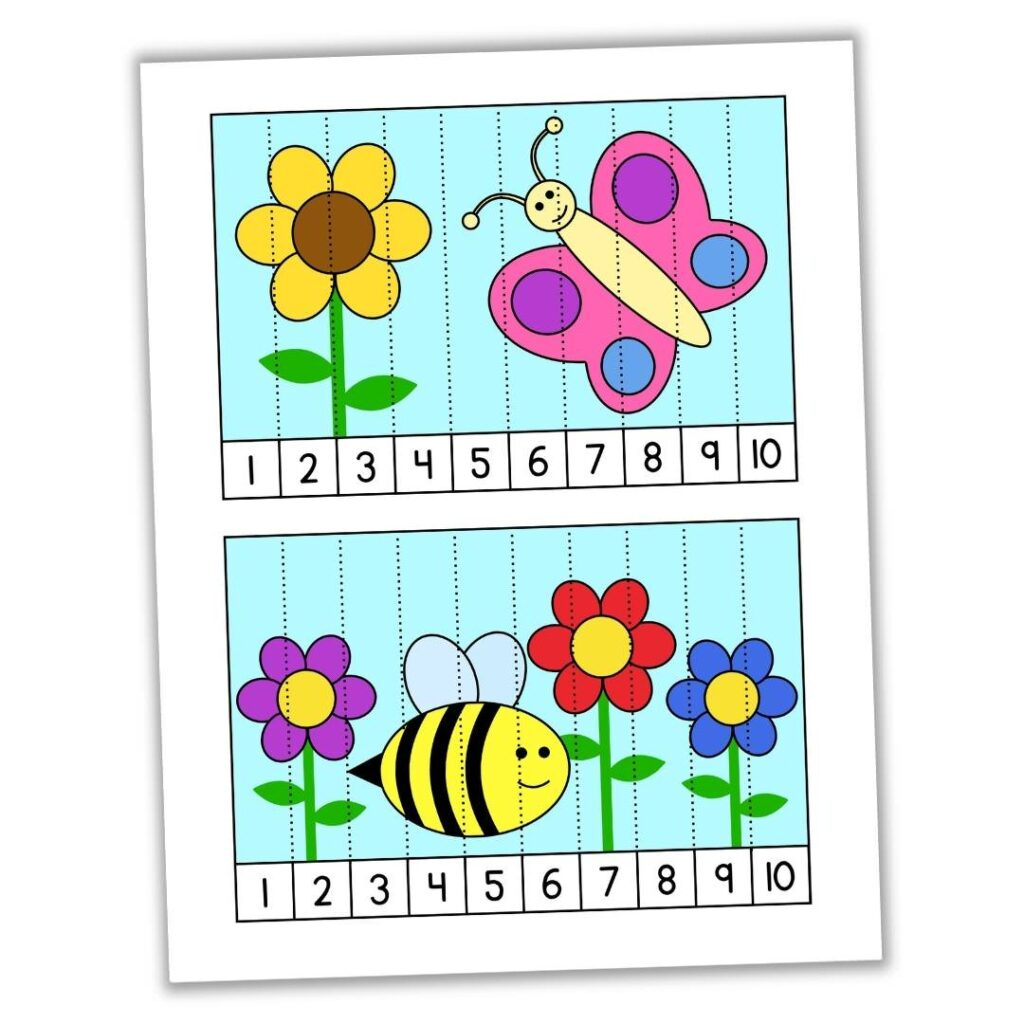 Free Printable Bug Counting Puzzles {1-10 Number Sequence} - The throughout Printable Number Sequence Puzzle